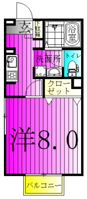 ノーブル富里 103号室 間取り