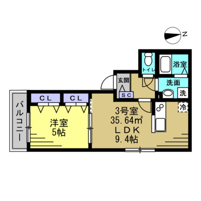 フェニックス南流山 303号室 間取り