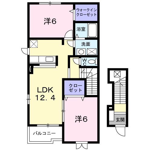 フォルテシモ 201号室 間取り