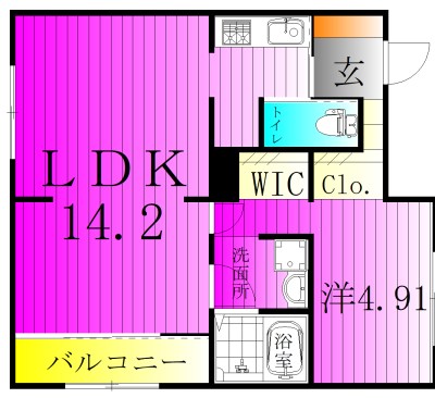 六実ベース 302号室 間取り