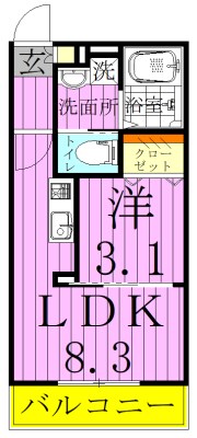 プランドールメゾン 202号室 間取り