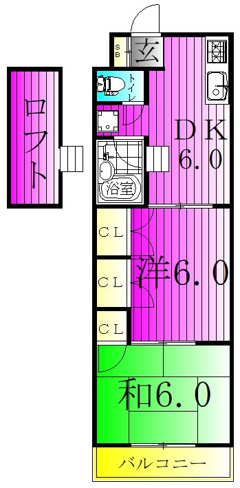 RIBEIRAⅠ 402号室 間取り