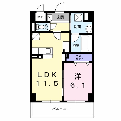 Ｙ&rsquo;ｓ　ＳＴＡＴＥ　天王台 206号室 間取り