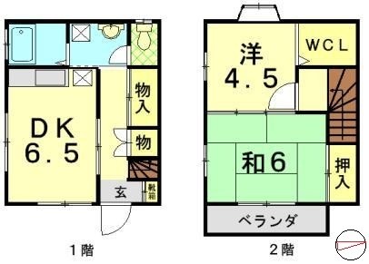 第二ハイツ光洋 103号室 間取り