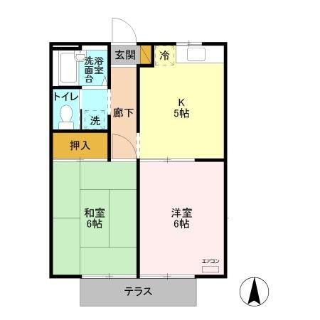 サマックスニュークレール 103号室 間取り