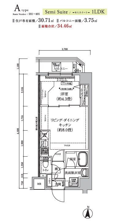 アイルグランデ東京亀有 間取り図