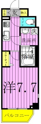 フュージョナル千住大橋 間取り図