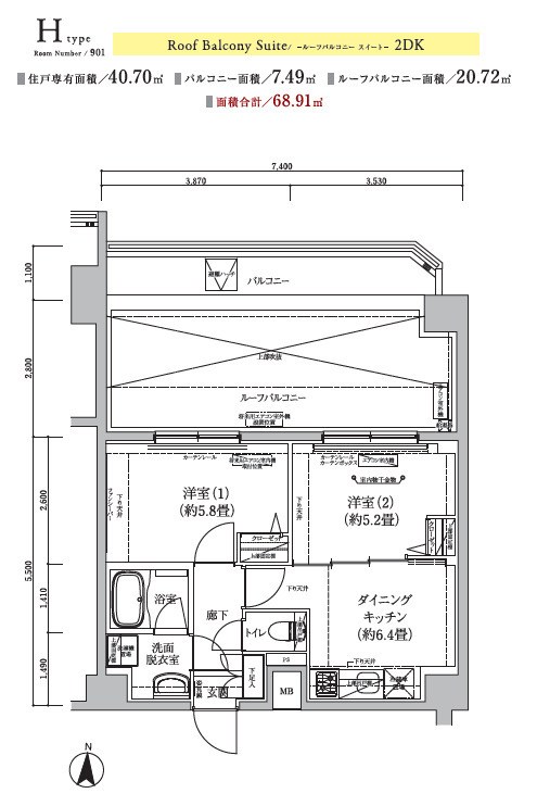 アイルグランデ東京亀有 間取り図