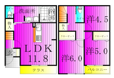 ロズレ 103号室 間取り