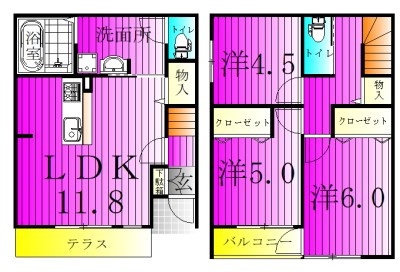 ロズレ  102号室 間取り