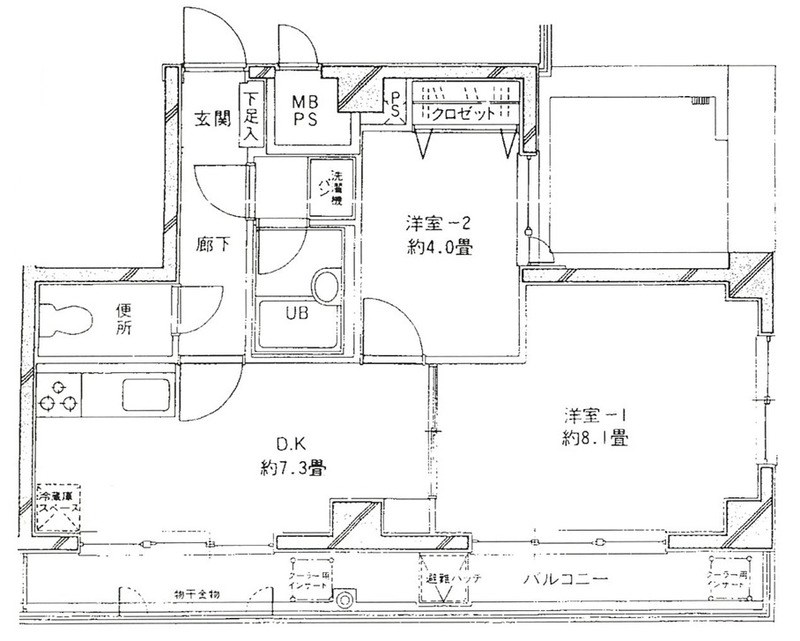 パペーテ千住新橋 間取り図