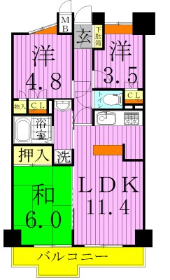 朝日パリオ西新井西館 間取り図