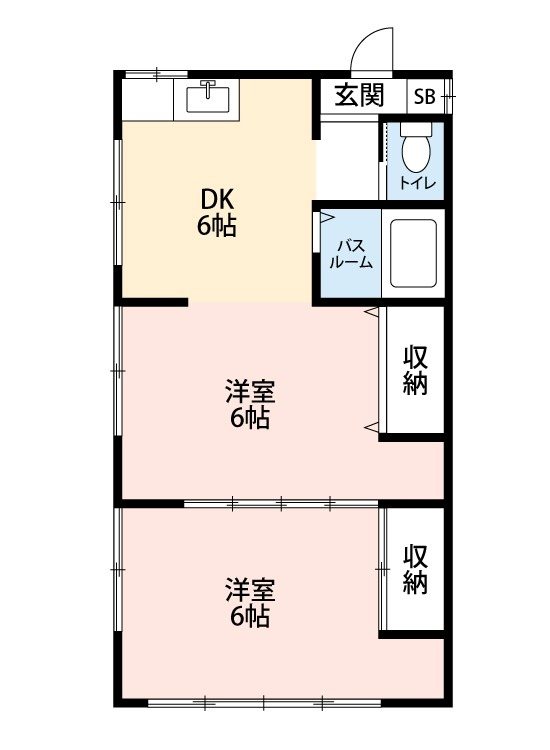 リプロハウス中原 1F号室 間取り