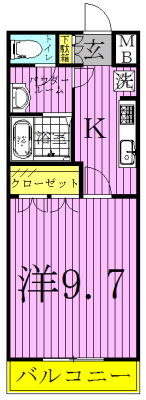 ティープラントⅠ 201号室 間取り