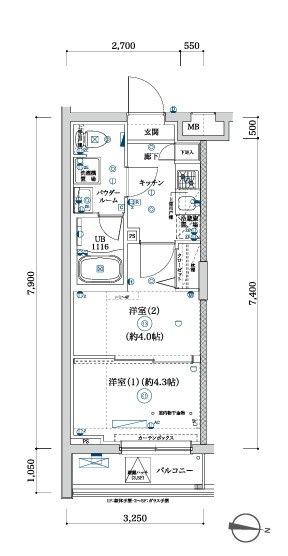 ARCOBALENO KITA-AYASE 間取り図