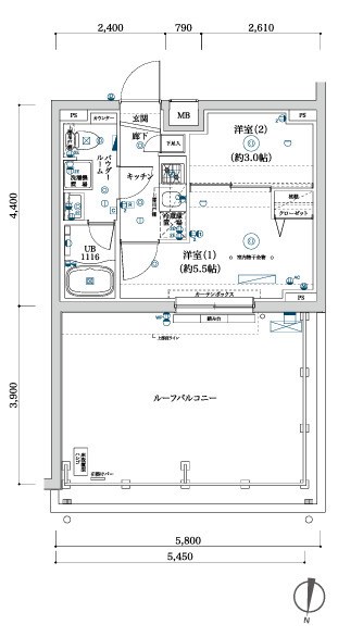 ARCOBALENO KITA-AYASE 間取り図