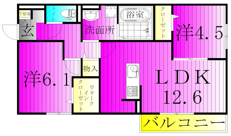 メゾン・エール  205号室 間取り