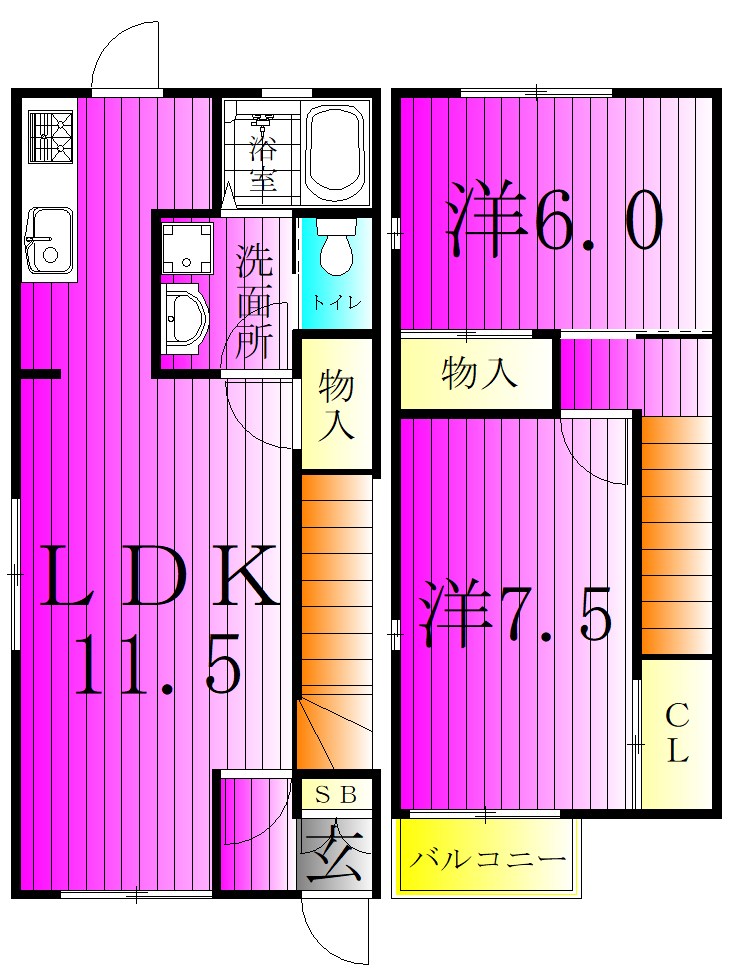 セレーノ  A号室 間取り