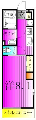 リブリ・北柏 106号室 間取り