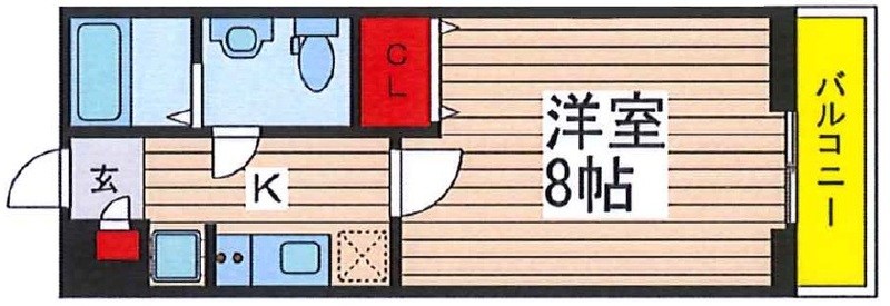 エトワールマンション岩瀬 204号室 間取り