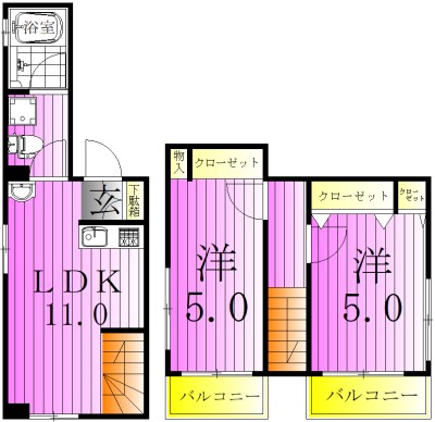 AN町屋ハイツ 間取り