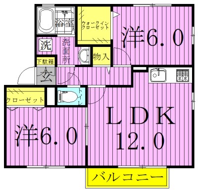 マ・シェリ 101号室 間取り