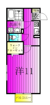 楽園 202号室 間取り