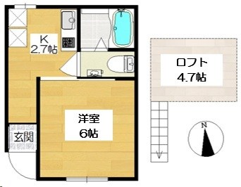 アペルシア 102号室 間取り