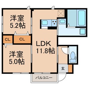 リベルテ 101号室 間取り