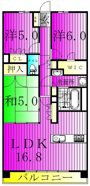 レーベン千葉ニュータウン中央　ＴＨＥ　ＰＲＥＭＩＵＭ 902号室 間取り