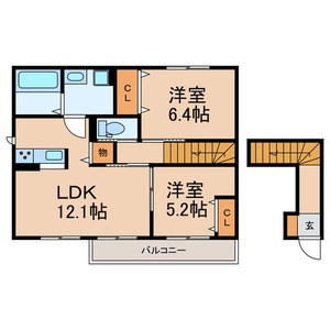 リベルテ 201号室 間取り