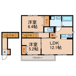 リベルテ 202号室 間取り