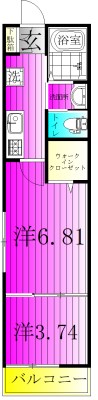 YR新松戸 102号室 間取り
