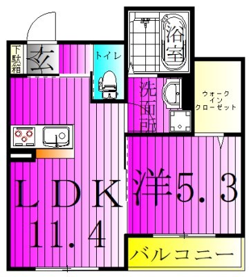 シンブリーズ 203号室 間取り