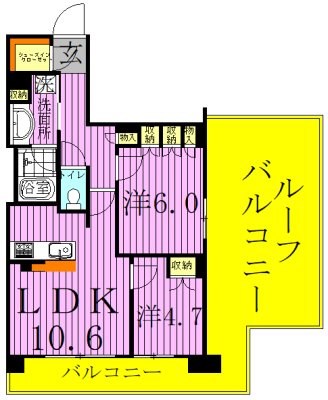ファインシティ王子神谷リバー＆フォレスト 間取り図