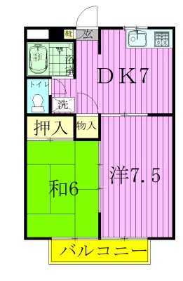 クレストパレス参番館 307号室 間取り