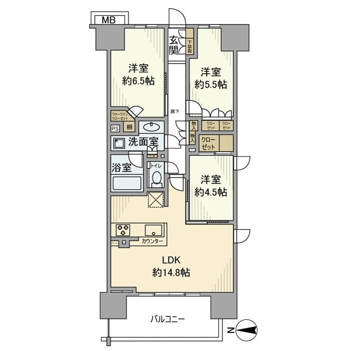 ＡＱＵＡ　ＶＩＳＴＡ 間取り図