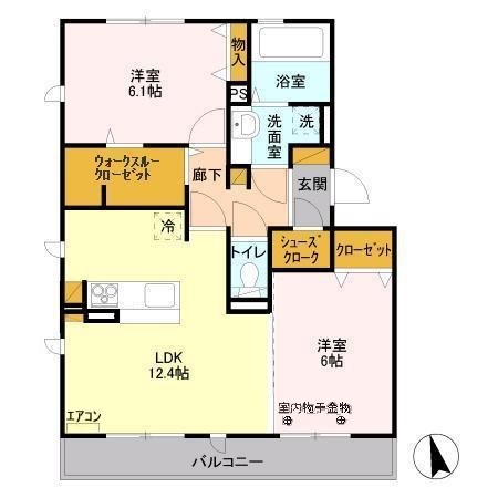 リヴェール南流山 D 204号室 間取り