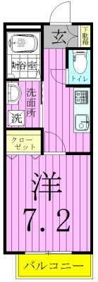 タートルハイム元山 203号室 間取り