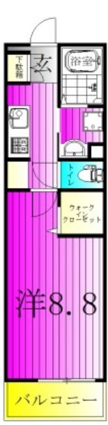 ウィンドテラス矢切 110号室 間取り