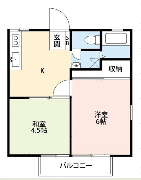 オオクマハイツ 103号室 間取り