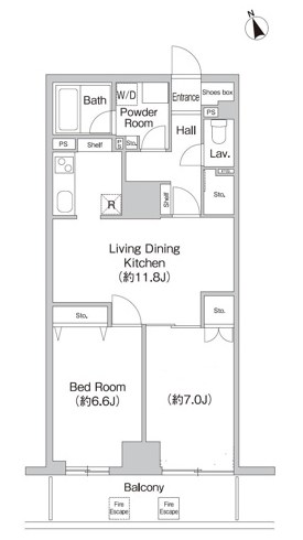 プライムアーバン町屋サウスコート 間取り図