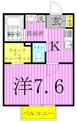 フレシールつくしが丘 102号室 間取り