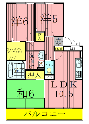 ラ・ミラージュ 301号室 間取り