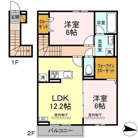 ブラビッシーモ　Ⅱ 202号室 間取り