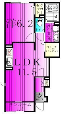 ジャム　ハウス 101号室 間取り