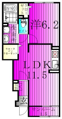 ジャム　ハウス 102号室 間取り