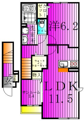 ジャム　ハウス 204号室 間取り