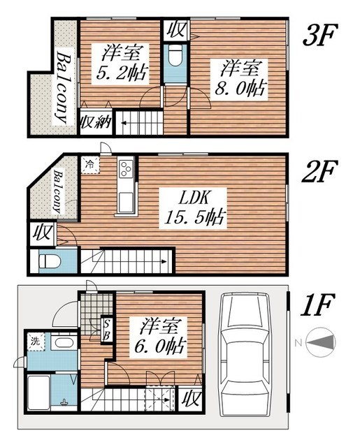 Ｓｕｍａｉ－ｔｏ足立区鹿浜01 間取り図