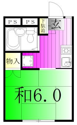 パームハイツ南柏 202号室 間取り